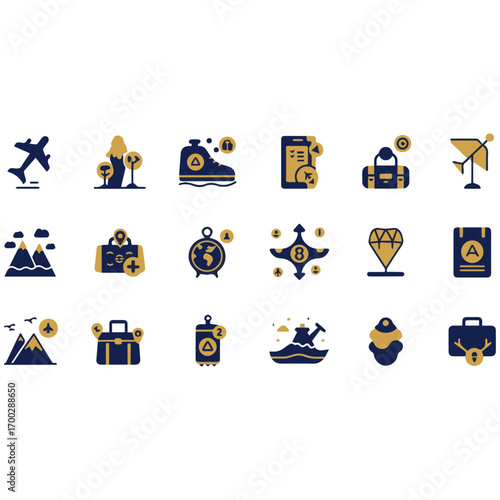 Adventure Travel Icon Set