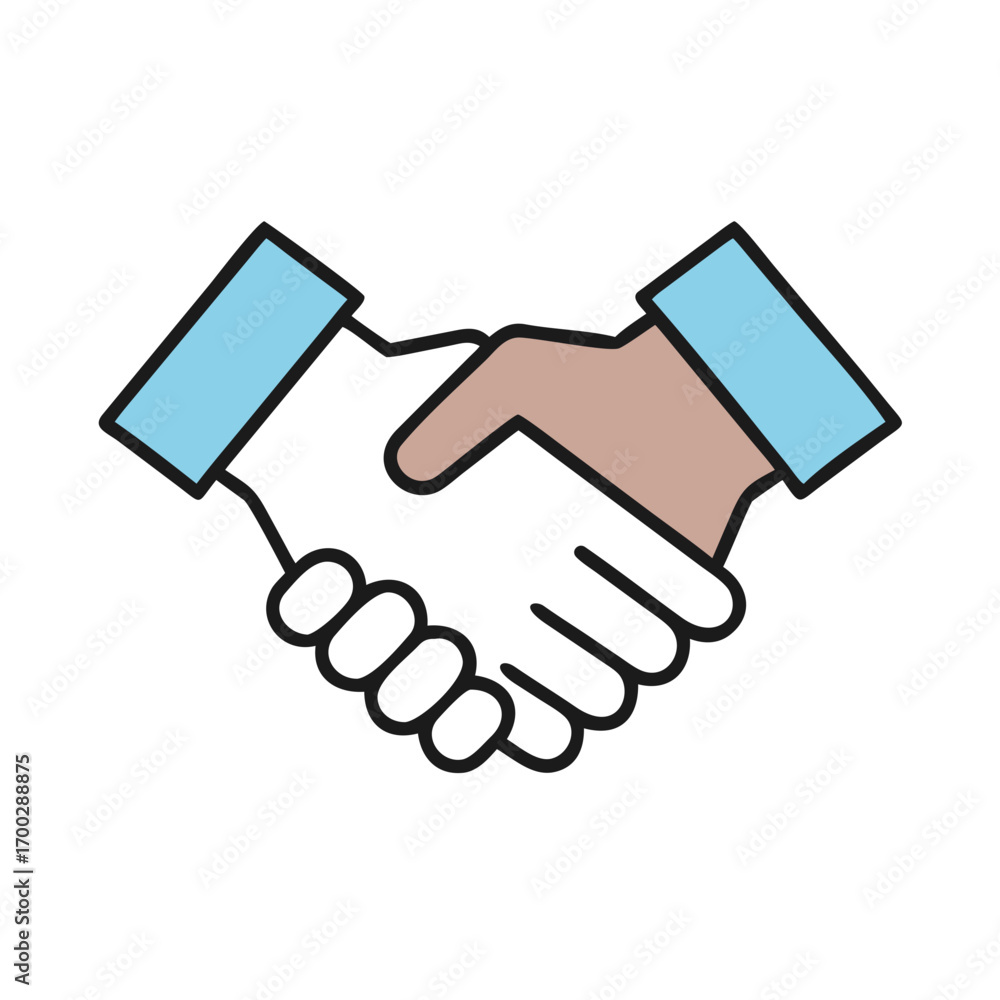 Naklejka premium handshake vector illustration