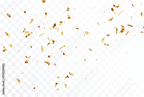 Beautiful blurred gold confetti and ribbon backgrounds design element
