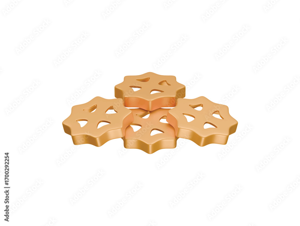 Fototapeta premium kenbang goyang icon 3d illustration render