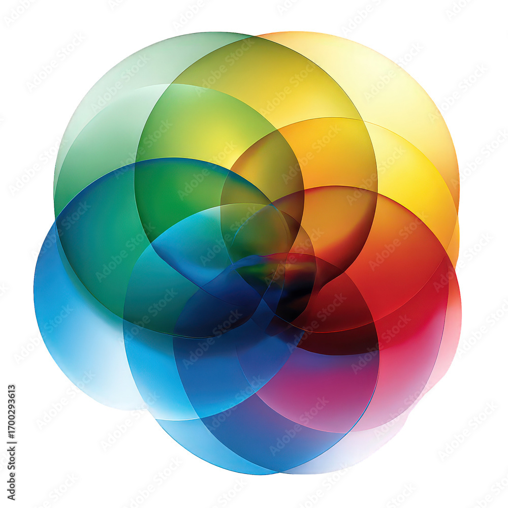 Obraz premium Abstract Colorful Interlocking Circles