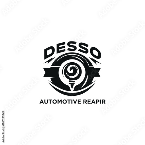 diesel turbo automotive repair logo design, Truck repair emblem, Automotive logo with gears design, custom garage repair automotive, spare part car and motorcycle shop business 