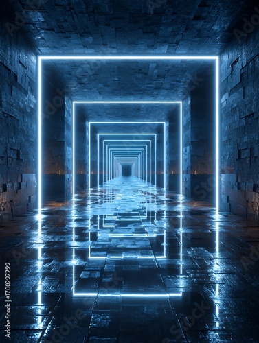 Dimensional Resonance: Infinite Echoes of Light in a Concrete Labyrinth of Reflections