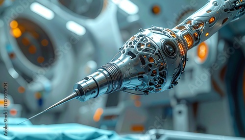 Futuristic Medical Diagnostic Room with Advanced Holographic Displays for Enhanced Patient Care and AI Healthcare Technology