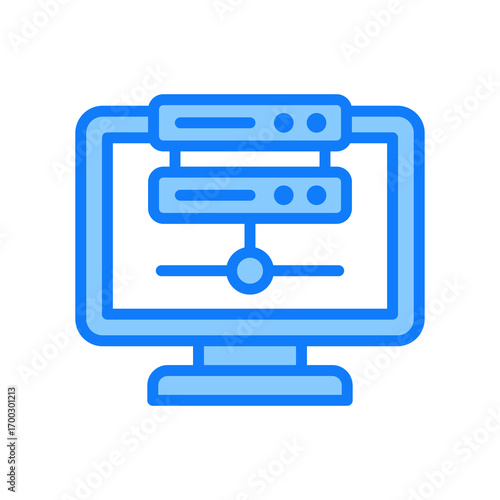 Virtual Server blue icon 