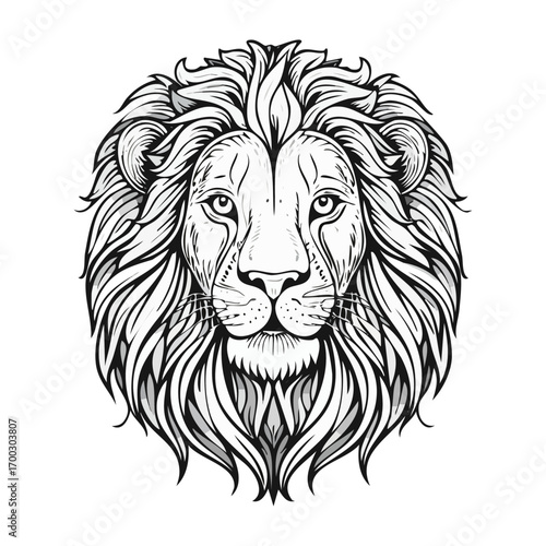 Lion head logo icon ai generated
