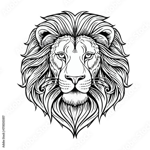 Lion head logo icon ai generated