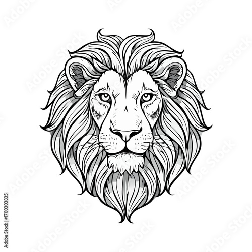 Lion head logo icon ai generated