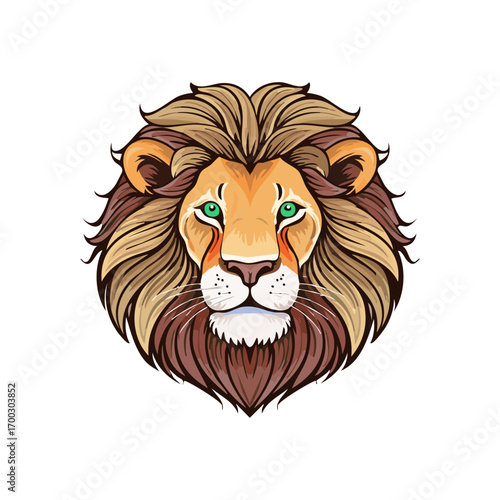 Lion head logo icon ai generated