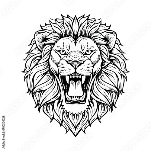 Lion head logo icon ai generated