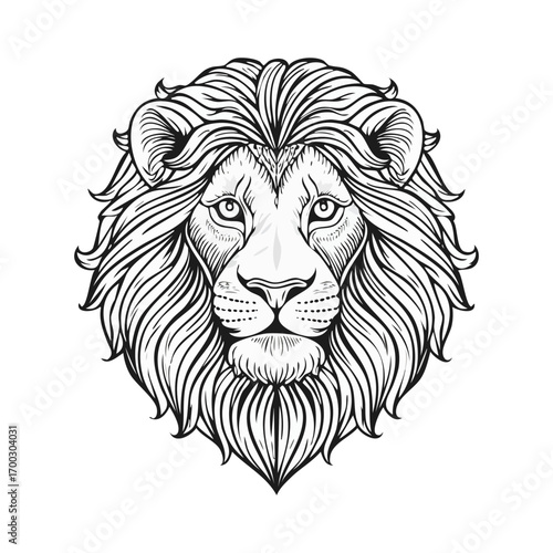 Lion head logo icon ai generated