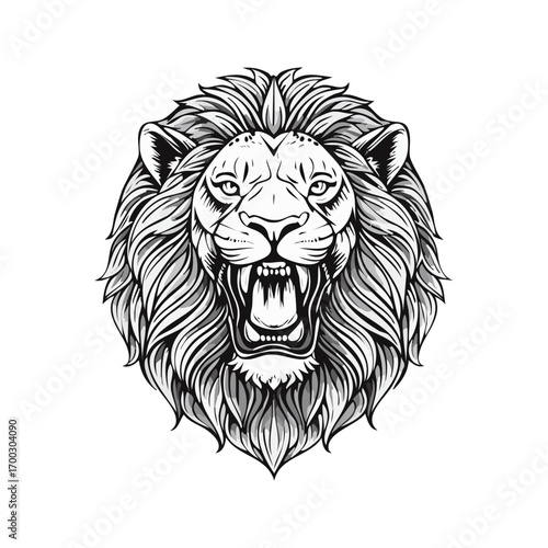 Lion head logo icon ai generated