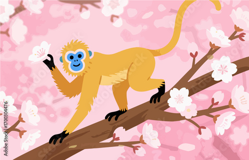 Mammalian close-up vector image