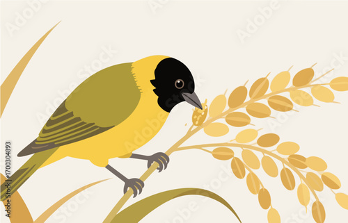 Bird close-up vector image