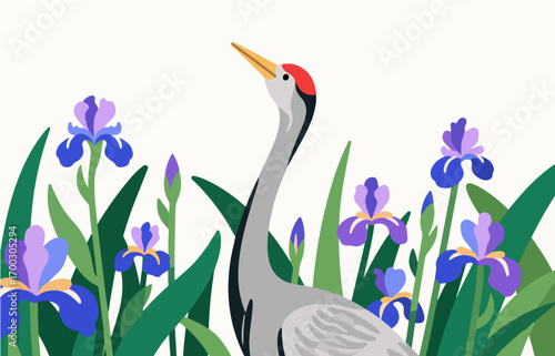Bird close-up vector image