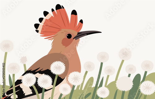 Bird close-up vector image