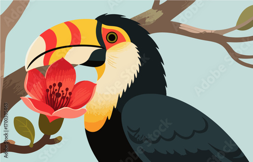 Bird close-up vector image