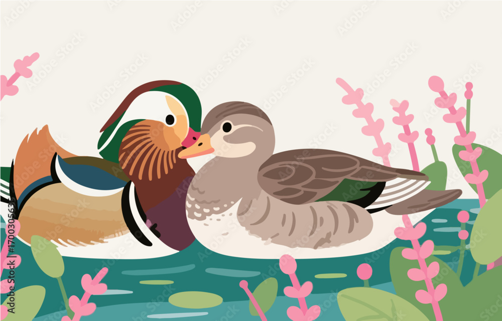 Fototapeta premium Bird close-up vector image