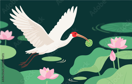 Bird close-up vector image

