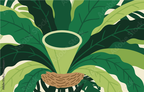 Plant close-up vector image