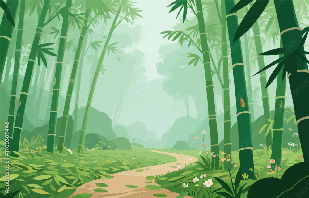 Obraz premium Graphic illustration style, landscape image, vector image 