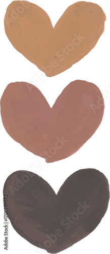 heart shape skin tone colour illustration	