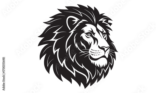 Roaring Lion Silhouette | Jungle King Vector | Wildlife Outline Artwork