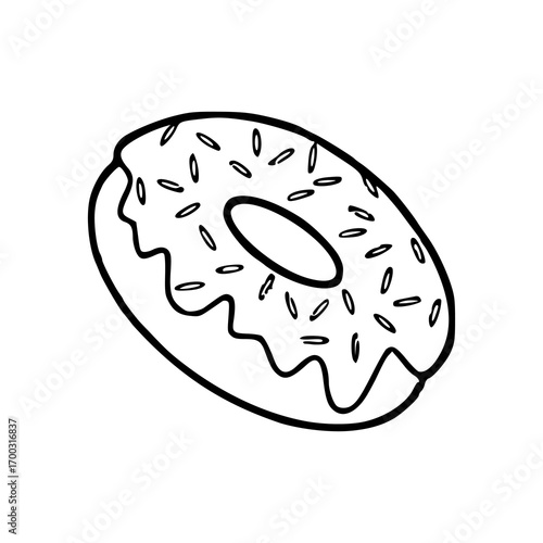 doughnut with sprinkles vector illustration