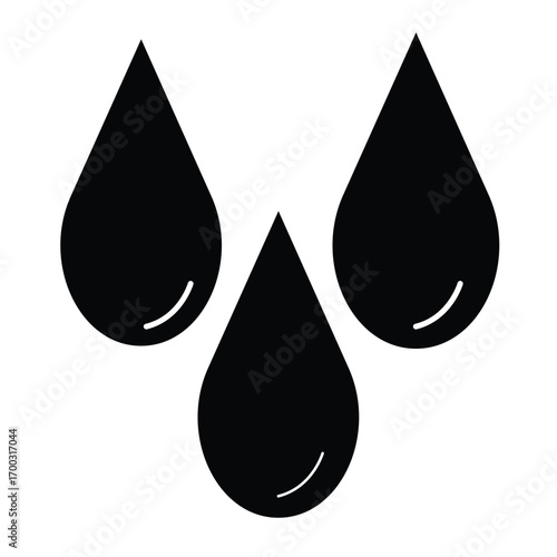 Raindrops icon Art design illustration