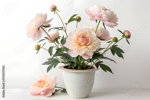 Wallpaper Mural pink roses in a vase Torontodigital.ca