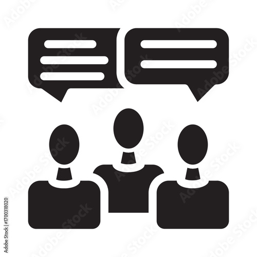 Team Discussion Solid Icon