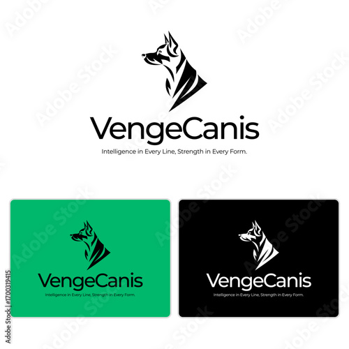 Vector Doberman Dog Head Logo – Geometric Mascot for Security & Pet Industries