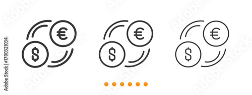 Exchange icon. Thin line icon vector
