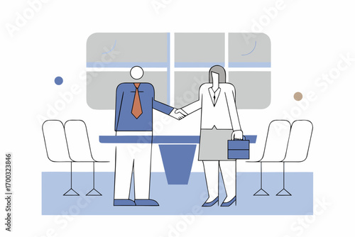 Business handshake representing mergers, acquisition, and partnership celebratons.