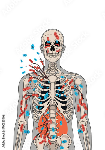 Understanding the human body's defense against pathogens microbes and bacteria invading internal systems