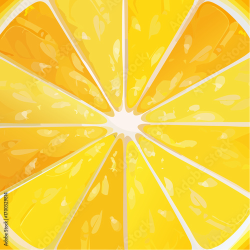 Close Up of a Ripe Orange Slice with Backlit Center