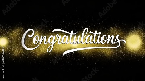 Festive congratulations with sparkling background effects