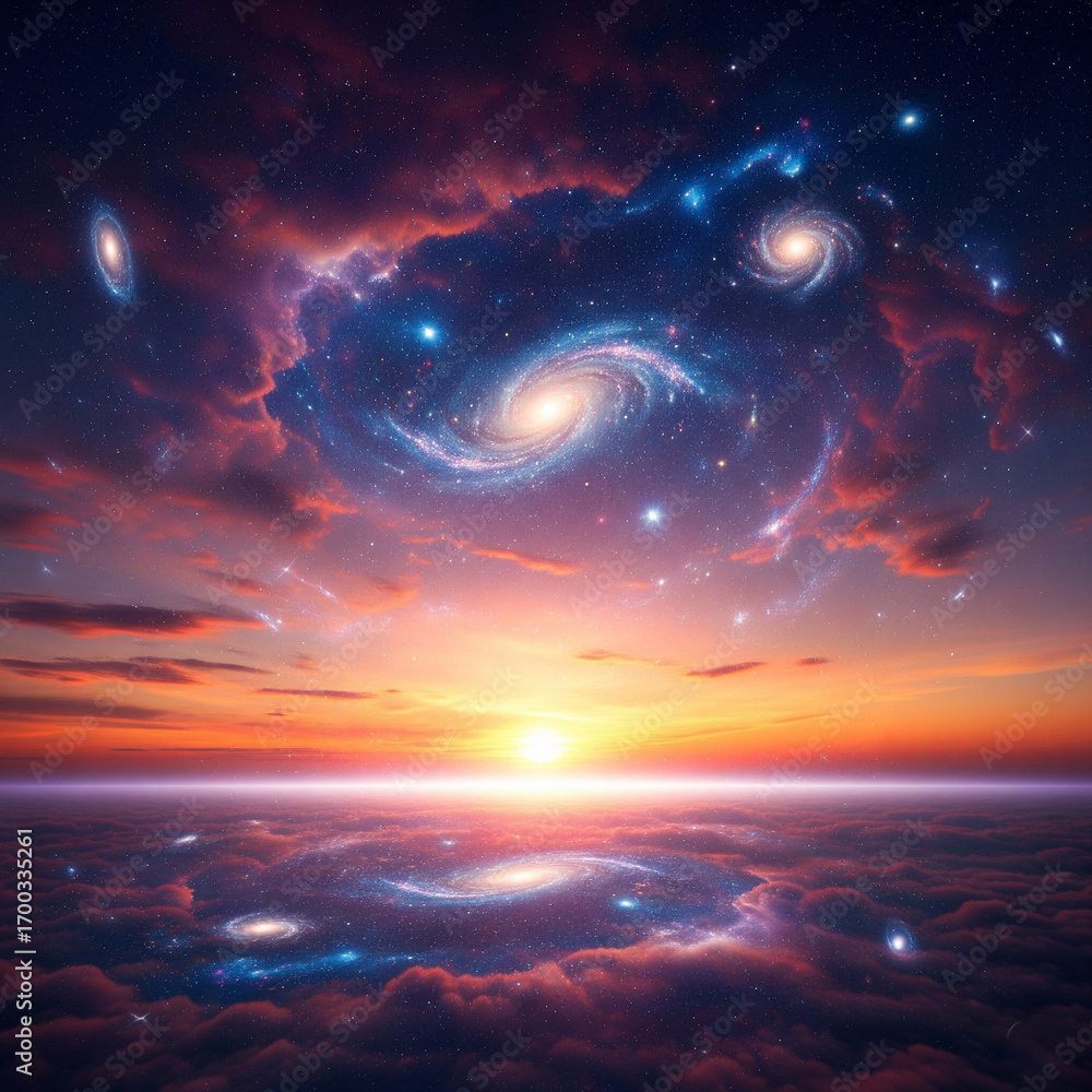 Fototapeta premium sunset over the sea