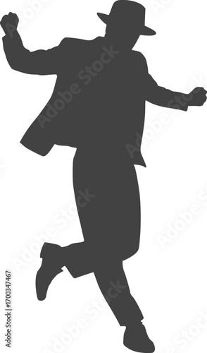 Creative design of dancing man figure