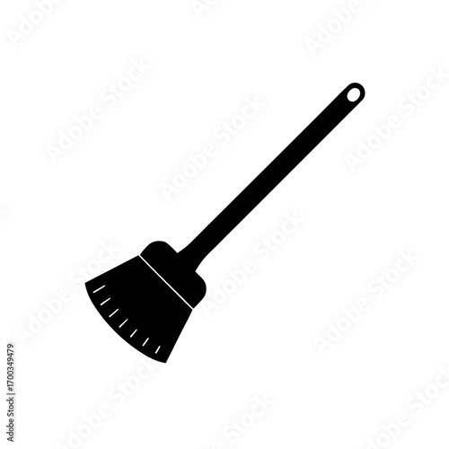 brush icon black silhouette vector illustration on transparent background