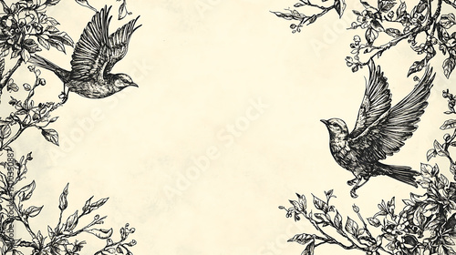 Abstract design with birds