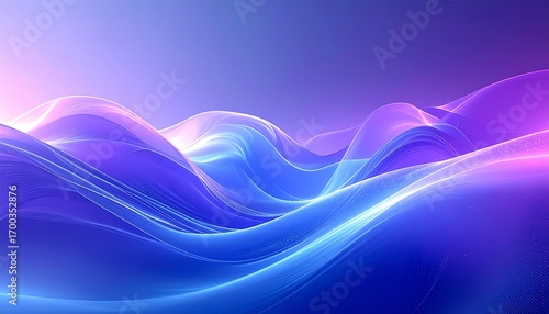 A smooth, futuristic abstract background with a flowing gradient in vivid blue, purple, and pink tones. The design features soft, undulating lines and a gentle texture, ideal for modern projects.