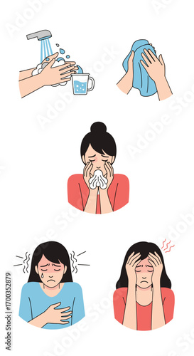 Understanding symptoms and preventive measures for common illnesses through visual representation
