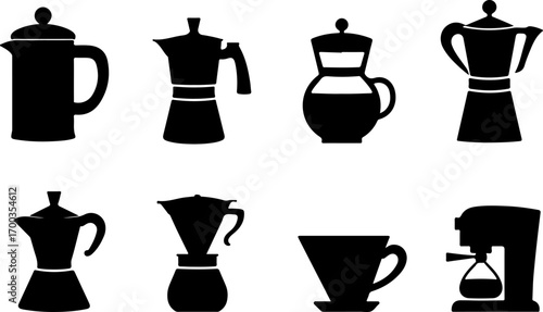 Coffee Maker Silhouette Collection Bundle