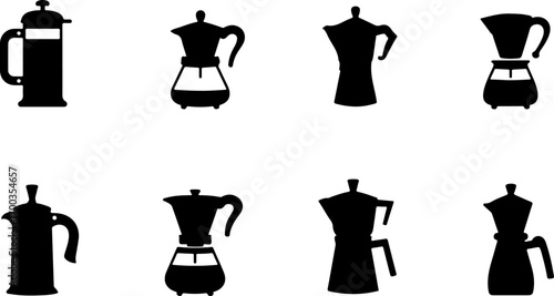 Coffee Maker Silhouette Collection Bundle