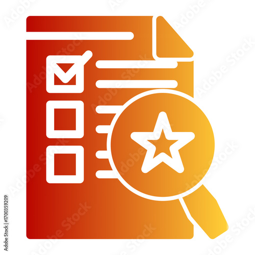 Job Candidate Evaluation icon from the Hiring icon collection (Glyph Gradient Style)