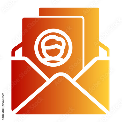Job Employment Contract icon from the Hiring icon collection (Glyph Gradient Style)