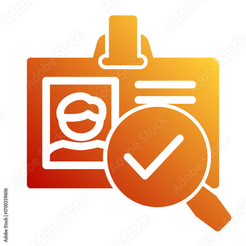 Job Applicant Reference icon from the Hiring icon collection (Glyph Gradient Style)