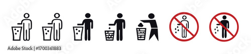 Trash icons set. trash can icon. delete sign and symbol. 