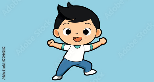 Excited Child, Happy Boy, Cartoon Cheer, Joyful Kid, Animated Excitement, Smiling Boy, Fun Character, Child Joy, Cartoon Happiness, Playful Boy, Cheerful Animation, Happy Illustration, Child Fun, Exci